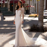 Modern Satin Mermaid Wedding Dress
