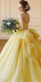 Puffy Organza Appliques Prom Quinceaner Dress