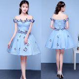 3D Butterfly Off-Shoulder Short Dress