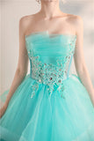 Ice Blue Strapless Quinceañera Dress