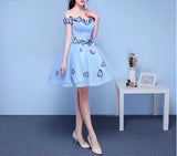 3D Butterfly Off-Shoulder Short Dress