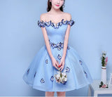 3D Butterfly Off-Shoulder Short Dress