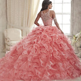 Pink Quinceañera Ball Gown Dress