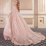 Rose Gold Sequin Quinceañera Dress