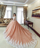 Peach Quinceañera Gown