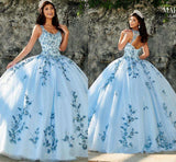 Sky Blue Quinceañera Ball Gown