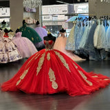 Red Ball Gown Quinceañera Dress