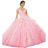 Sparkly Tulle Lace Appliques Quinceanera Dress Set Two