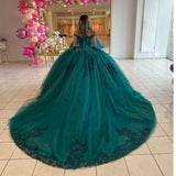 Lace Up Back Appliques Quinceanera Dress