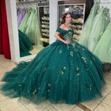 Appliques Off Shoulder Princess Quinceanera Dress