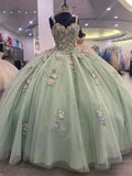 Exquisite Lace Beaded Tulle Quinceanera Dress