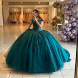 Lace Up Back Appliques Quinceanera Dress
