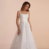 Graceful Lace Applique Wedding Dress