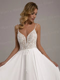 Lace Applique A-Line Wedding Dress
