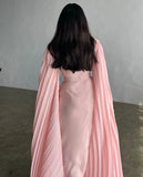 Pink Luxury Formal Dress with Sleeves