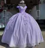 Lilac Sequins Quinceañera Ball Gown