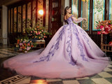 Lilac Quinceañera Dress with Sleeves