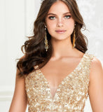 Quinceañera V-Neck Ball Gown Dress