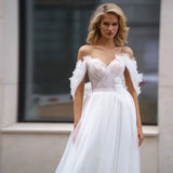 Strapless Tulle Wedding Dress with Appliques