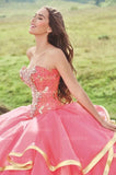 Quinceañera Sweetheart Watermelon Gown