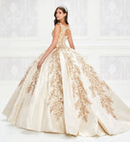 Quinceañera V-Neck Ball Gown Dress