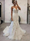 Exquisite Lace Appliques Mermaid Wedding Dress