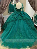Long Sleeve Sweet 16 15 Prom Quinceanera Dress