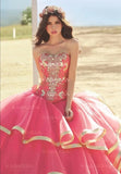 Quinceañera Sweetheart Watermelon Gown