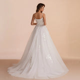 Graceful Lace Applique Wedding Dress