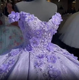 Lilac Sequins Quinceañera Ball Gown