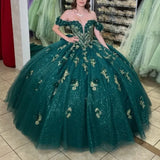 Appliques Off Shoulder Princess Quinceanera Dress