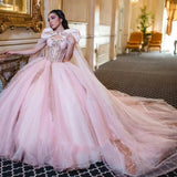 Princess Red Ball Gown Quinceañera Dress