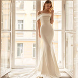Off Shoulder Mermaid Wedding Dress