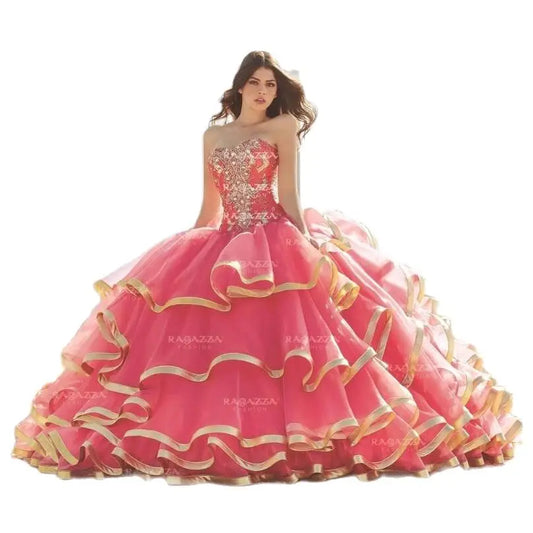 Quinceañera Sweetheart Watermelon Gown