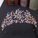 Vintage Rhinestone Headdress Alloy Crown