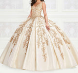 Quinceañera V-Neck Ball Gown Dress