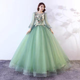 Elegant V-neck Quinceañera Dress