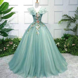 Elegant V-neck Quinceañera Dress