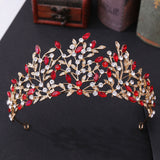 Vintage Rhinestone Headdress Alloy Crown