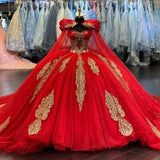 Red Ball Gown Quinceañera Dress