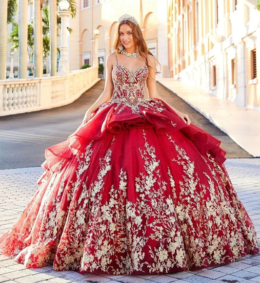 Red Quinceañera Ball Gown