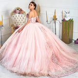 Pink Sweetheart Ball Gown for Quinceañera