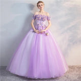 Off-Shoulder Quinceañera Ball Gown