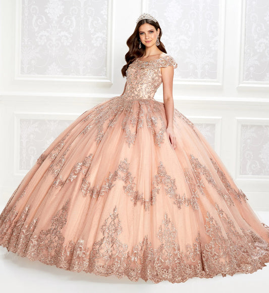 Quinceañera Ball Gown with Cap Sleeves
