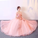 Quinceañera Off-Shoulder Lace Ball Gown