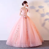 Quinceañera Off-Shoulder Lace Ball Gown