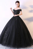 Quinceañera Off-Shoulder Lace Ball Gown