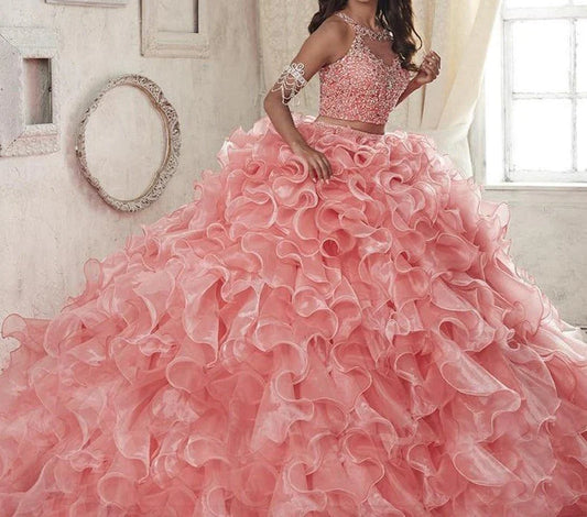 Pink Quinceañera Ball Gown Dress