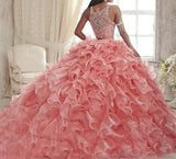 Pink Quinceañera Ball Gown Dress