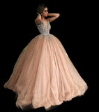 Gold Puffy Ball Gown Quinceañera Dress